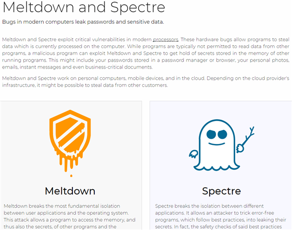 Spectre & Meltdown Vulnerabilities
